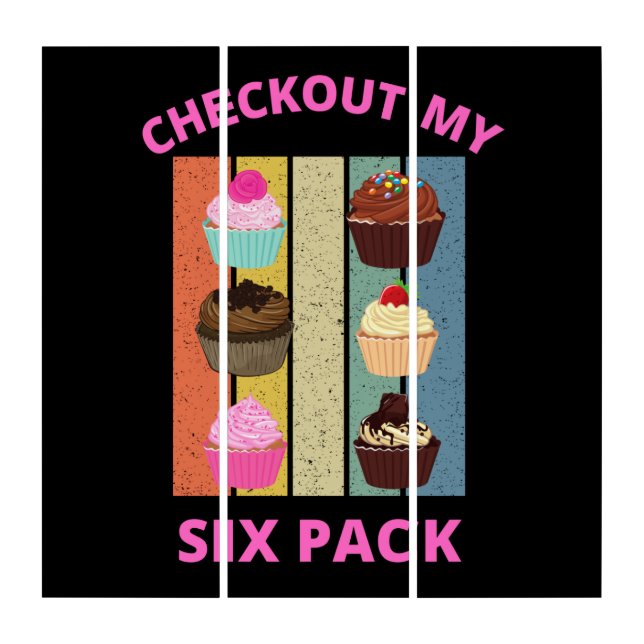 CHECKOUT MY SIX PACK CUPCAKES TRIPTYCH (Front)