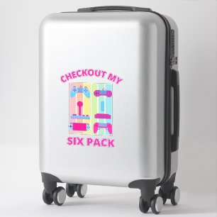 CHECKOUT MY SIX PACK gamer Sticker