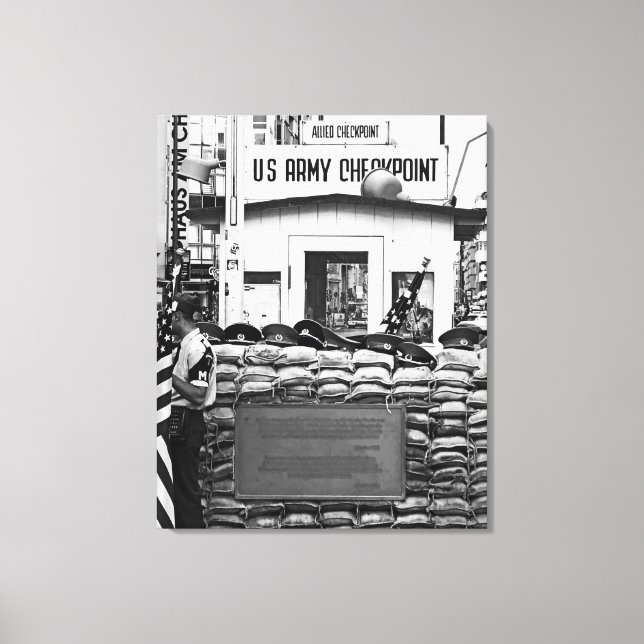 Checkpoint Charlie Berlin Canvas Print (Front)