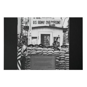 Checkpoint Charlie Berlin Faux Canvas Print