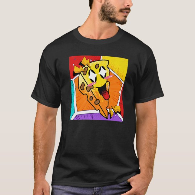 Cheddar Cheese   Foodie Snack Pop Cheese T-Shirt (Front)
