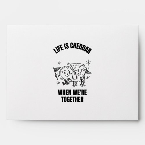 Cheddar life funny cheese pun jokes envelope