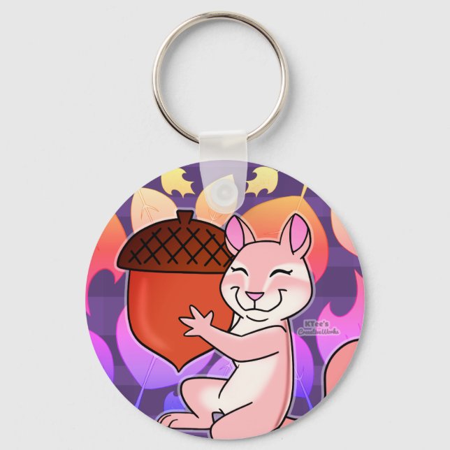 Cheeful Chipmunk - Keychain (Back)