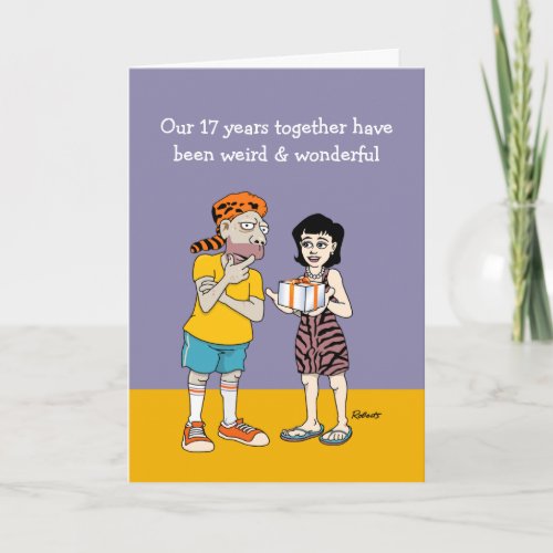 Cheeky 17th Wedding Anniversary Card