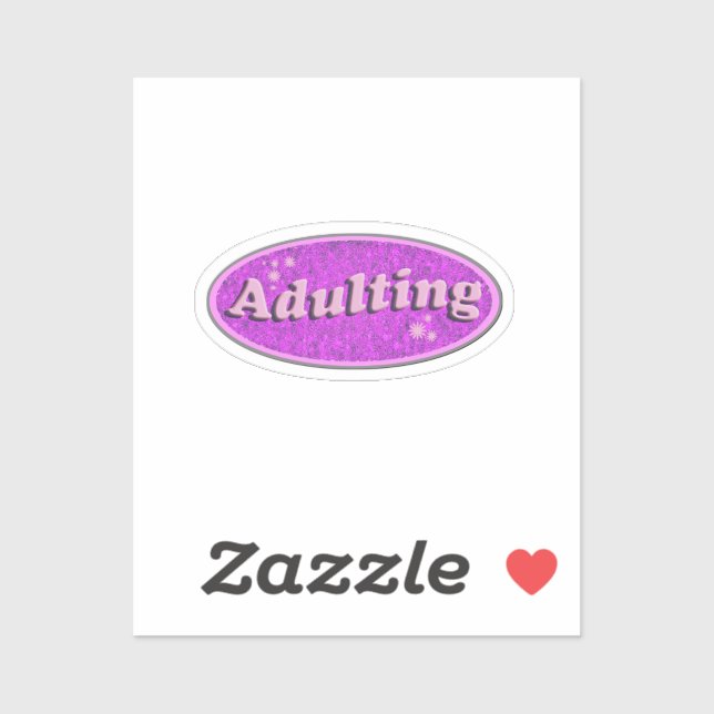 Cheeky Adulting Retro Decal Nostalgia Fun Oval Sti (Sheet)