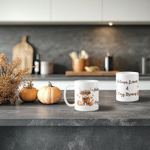 Cheeky Autumn Highland Cow Coffee Mug