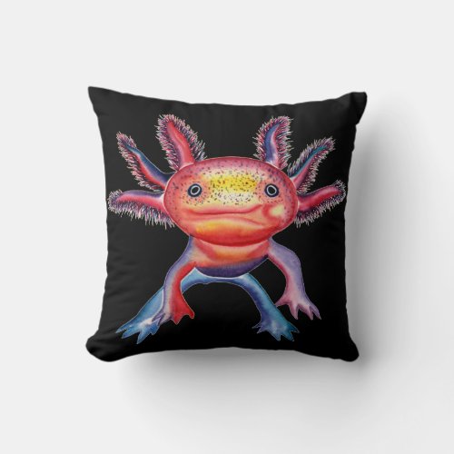 Cheeky Axolotl decorative pillow