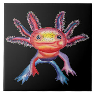 Cheeky Axolotl decorative tile