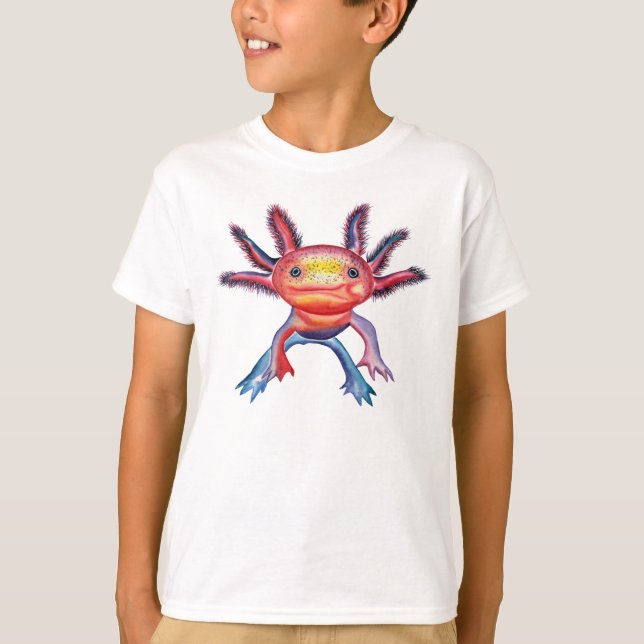 Cheeky Axolotl design T-shirt (Front)