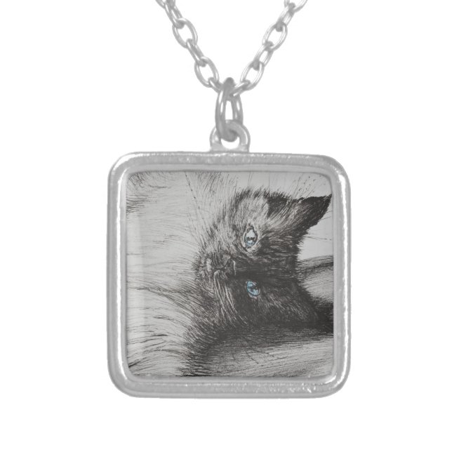 Cheeky Baby Silver Plated Necklace (Front)