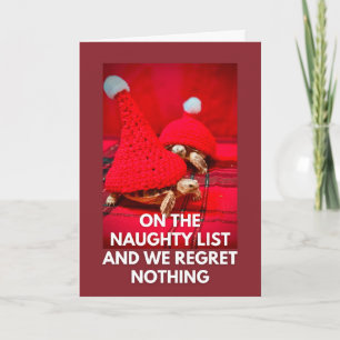 Cheeky Baby Turtles Best Friends Naughty List Card