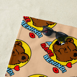 Cheeky Beach Bear - A Bare Behind Towel