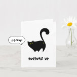 Cheeky Black Cat Bottoms Up Funny Birthday Card<br><div class="desc">Make their birthday memorable with this hilarious card featuring a playful black cat flaunting its cheeky charm. The witty saying 'Bottoms Up' adds an extra layer of humor. Personalize the text if you wish and send some laughter their way!</div>