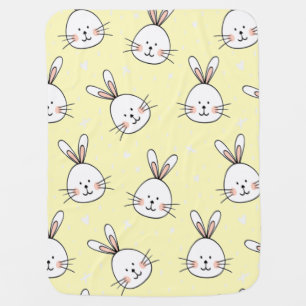 Cheeky Bunnies Pattern Baby Blanket