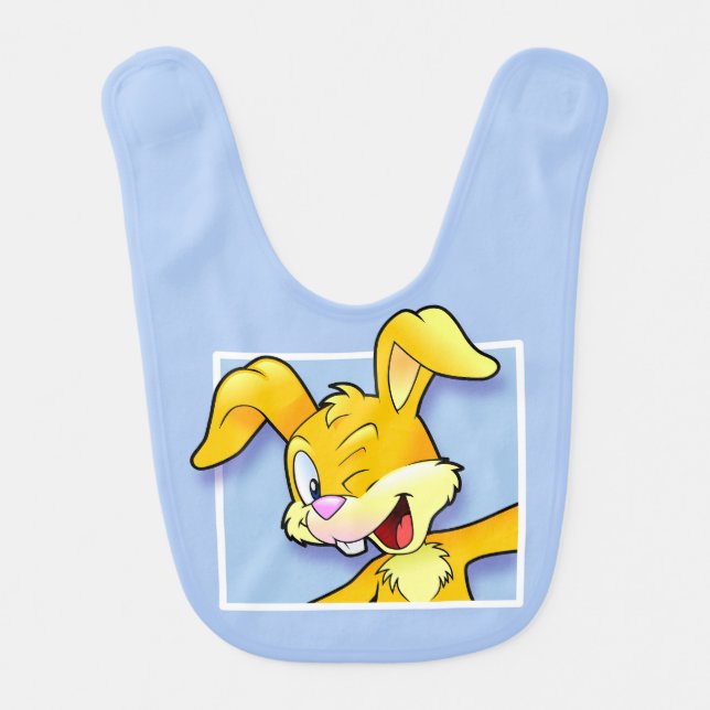 Cheeky bunny baby bib (Front)