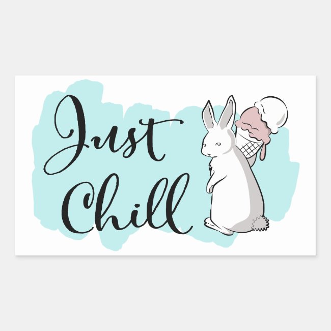 Cheeky Bunny with Ice Cream Just Chill