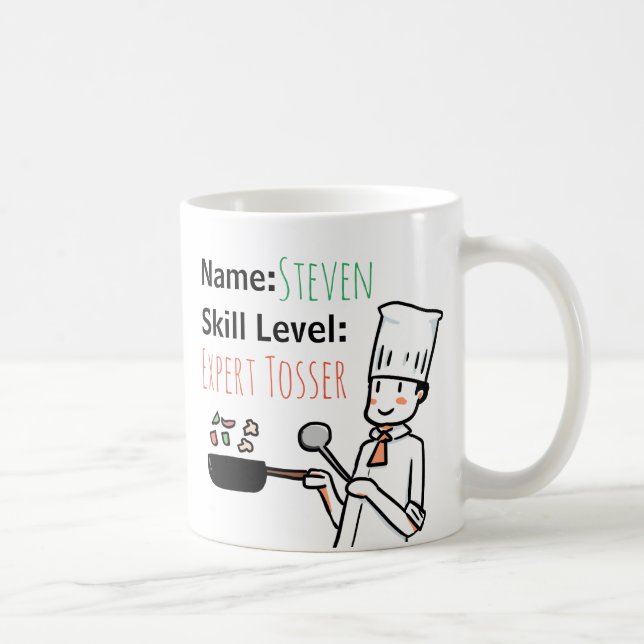 Cheeky Chef Expert Tosser Funny Personalized Coffee Mug (Right)