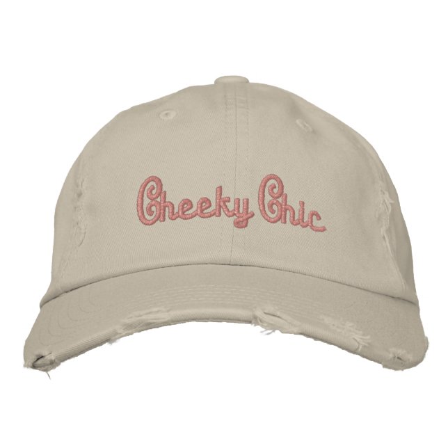 Cheeky Chic Embroidered Baseball Hat (Front)