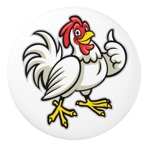 Cheeky Chicken Ceramic Knob