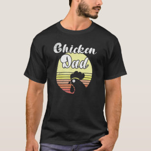 Cheeky Chicken Retro Sunset Chicken Dad Chicken He T-Shirt