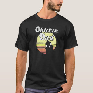 Cheeky Chicken Retro Sunset Chicken Dad Farm T-Shirt