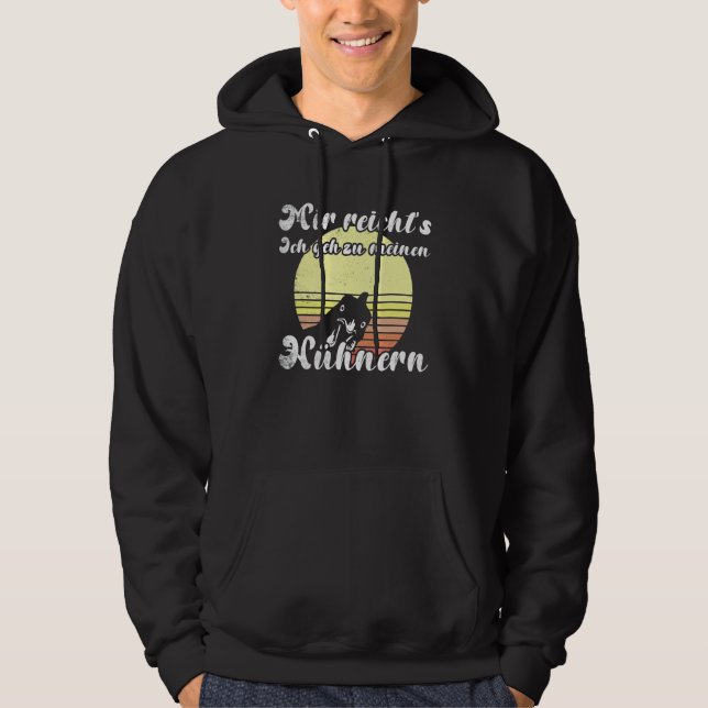 Cheeky Chicken Sunset Geh Zu Meine Hühnern Farm Hoodie (Front)
