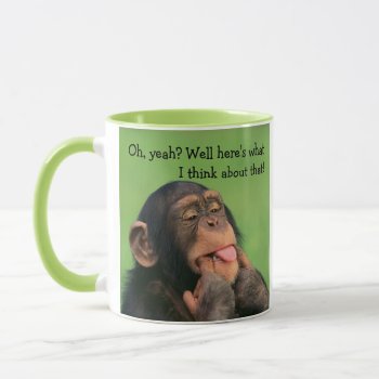 Cheeky Chimp Mug by efhenneke at Zazzle