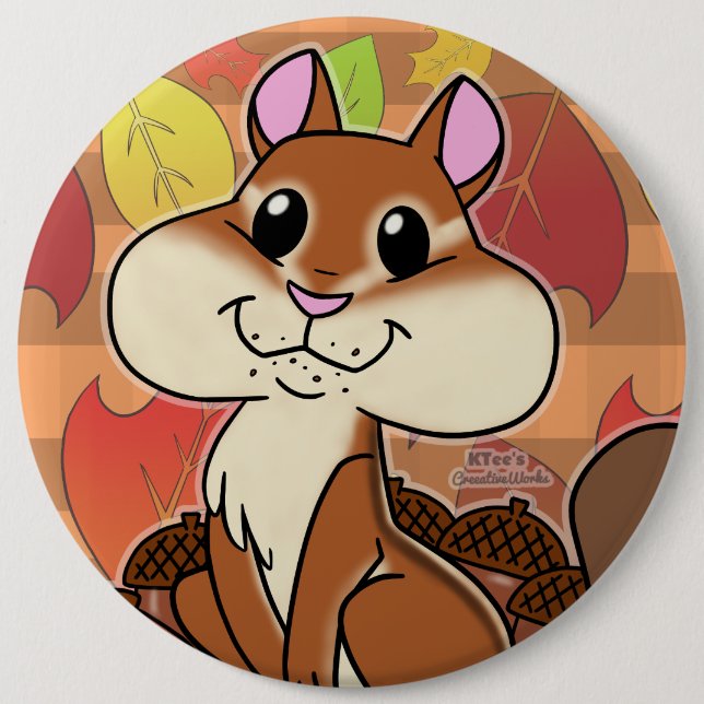 Cheeky Chipmunk - Button (Front)