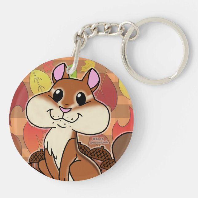 Cheeky Chipmunk - Keychain (Back)