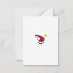 Cheeky chops. Pork chops, meat themed Note Card