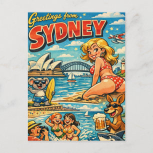 Cheeky Classic Sydney Postcard