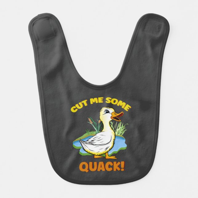 Cheeky duckling! baby bib (Front)