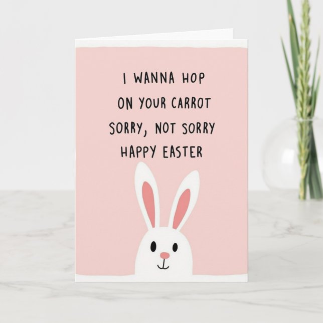 Cheeky Easter Bunny Message Card (Front)