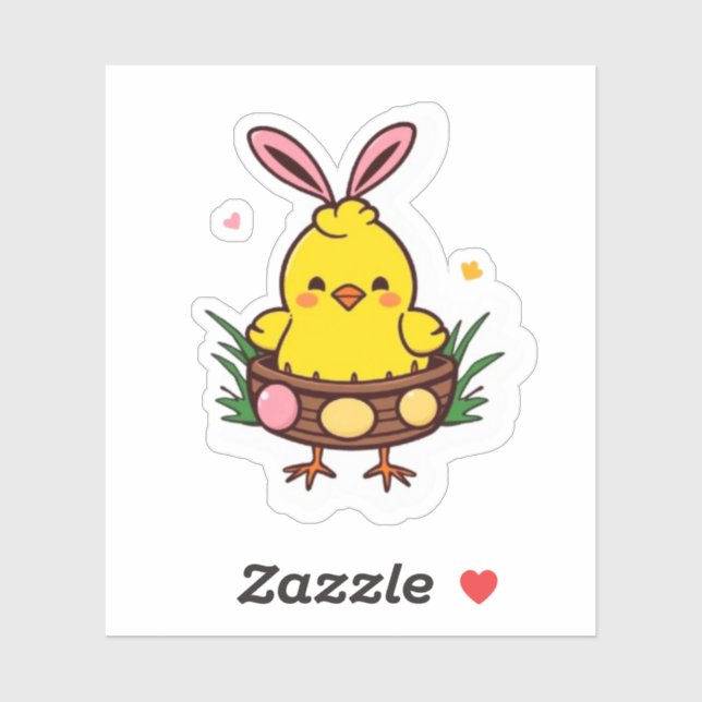 Cheeky Easter Chick Funny Holiday Sticker (Sheet)