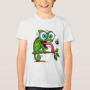 Cheeky Frog Snack Attack Kids' T-Shirt - Funny Tri-Blend Shirt
