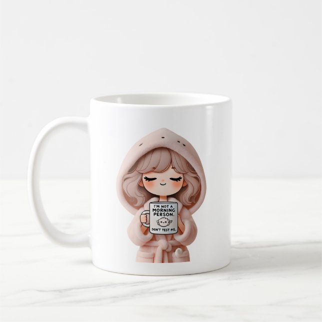  Cheeky Girl in Bathrobe with Coffee Mug (Left)