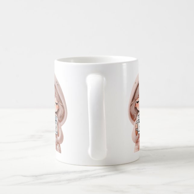 Cheeky Girl in Bathrobe with Coffee Mug | Zazzle