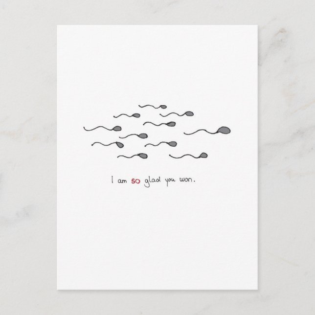 Cheeky hand drawn Valentines day card (Front)