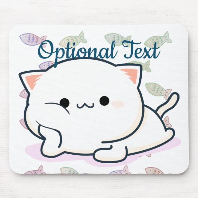 Cheeky Kawaii Style Kitten  Mouse Pad (Front)