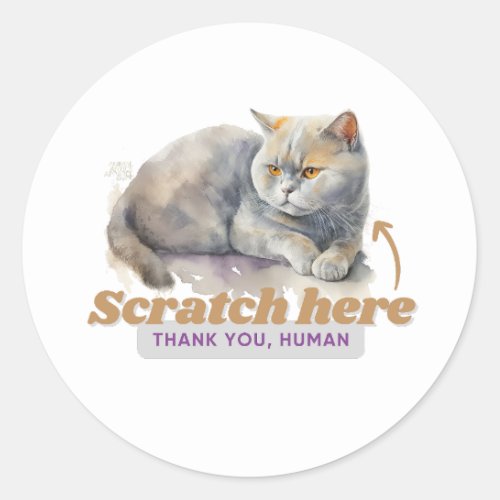 Cheeky Kitten Gifts for Cat Dads Classic Round Sticker