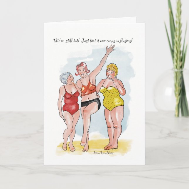 Cheeky Ladies 3 friends Card (Front)
