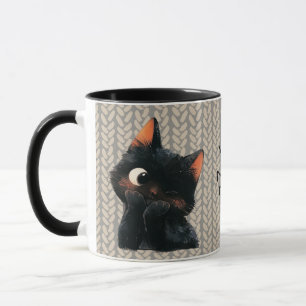 Cheeky Little Black Cat v3 Mug
