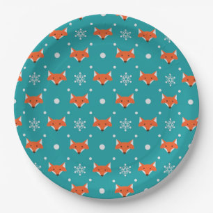 Cheeky little foxes paper plates