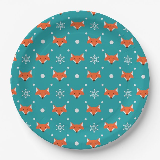 Cheeky little foxes paper plates (Front)
