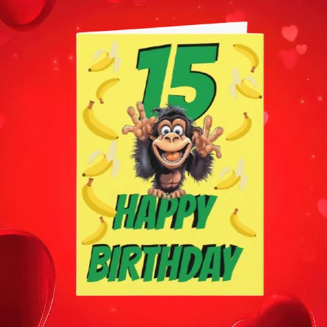 cheeky little monkey  card (Imagine a cute monkey, wishing you a fantastic birthday—how fun is that?)