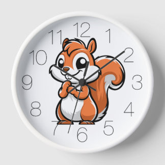 Cheeky Little Squirrel Clock