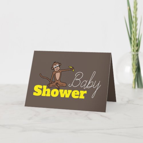 Cheeky Monkey Baby Shower Invitation