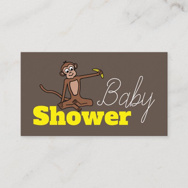 Cheeky Monkey, Baby Shower Ticket Invitation (Front)