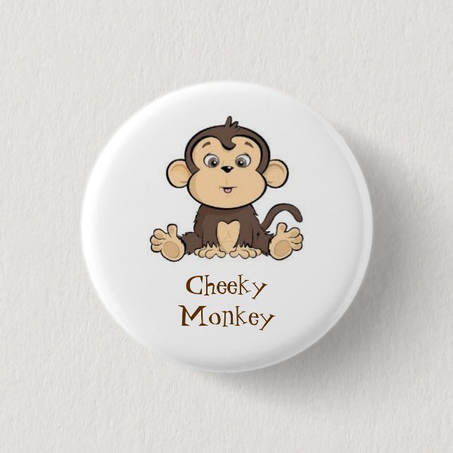 Cheeky Monkey badge Button (Front)