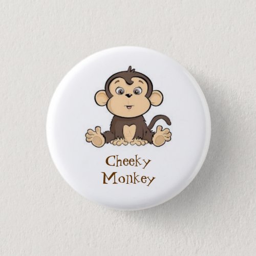 Cheeky Monkey badge Button